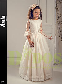 Vestido comunin 141 Marla, en Dedos Moda Infantil, boutique infantil online. Tienda bebés online, marcas de moda infantil made in Spain