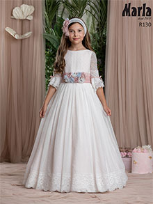 Vestido comunion R130 MARLA, en Dedos Moda Infantil, boutique infantil online. Tienda bebés online, marcas de moda infantil made in Spain