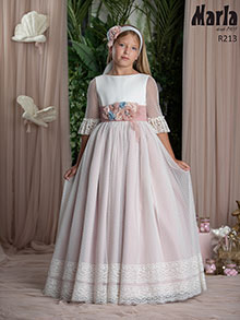 Vestido comunion R213 MARLA, en Dedos Moda Infantil, boutique infantil online. Tienda bebés online, marcas de moda infantil made in Spain
