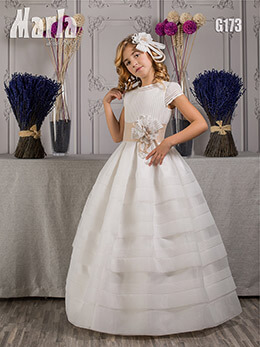 Vestido de comunin 149 Marla, en Dedos Moda Infantil, boutique infantil online. Tienda bebés online, marcas de moda infantil made in Spain