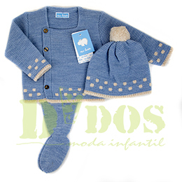 Conjunto beb 7410 bruma, en Dedos Moda Infantil, boutique infantil online. Tienda bebés online, marcas de moda infantil made in Spain