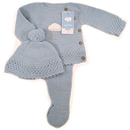 Conjunto lana bebe 8617 nube, en Dedos Moda Infantil, boutique infantil online. Tienda bebés online, marcas de moda infantil made in Spain