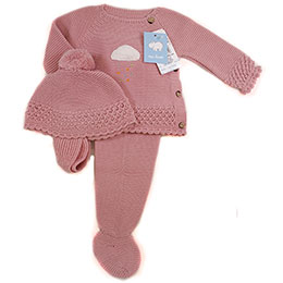 Conjunto lana bebe 8617 Orquidea, en Dedos Moda Infantil, boutique infantil online. Tienda bebés online, marcas de moda infantil made in Spain