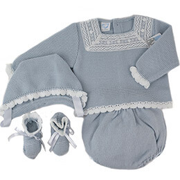 Conjunto lana 4p perla mac, en Dedos Moda Infantil, boutique infantil online. Tienda bebés online, marcas de moda infantil made in Spain