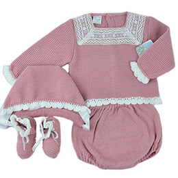 Conjunto lana 4p orquidea mac, en Dedos Moda Infantil, boutique infantil online. Tienda bebés online, marcas de moda infantil made in Spain