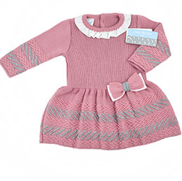 Vestido lanita Orquidea mac, en Dedos Moda Infantil, boutique infantil online. Tienda bebés online, marcas de moda infantil made in Spain
