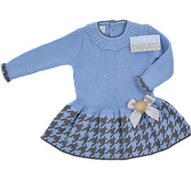 Vestido punto pata de gallo azafata Mac, en Dedos Moda Infantil, boutique infantil online. Tienda bebés online, marcas de moda infantil made in Spain