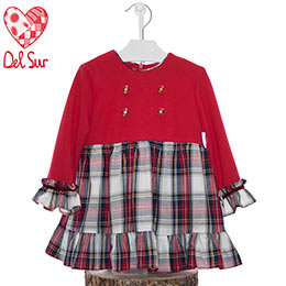 Vestido infantil 518719 Del Sur, en Dedos Moda Infantil, boutique infantil online. Tienda bebés online, marcas de moda infantil made in Spain