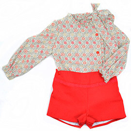 Conjunto nia rojo invierno Anacastel, en Dedos Moda Infantil, boutique infantil online. Tienda bebés online, marcas de moda infantil made in Spain