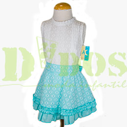 Conjunto de falda, en Dedos Moda Infantil, boutique infantil online. Tienda bebés online, marcas de moda infantil made in Spain