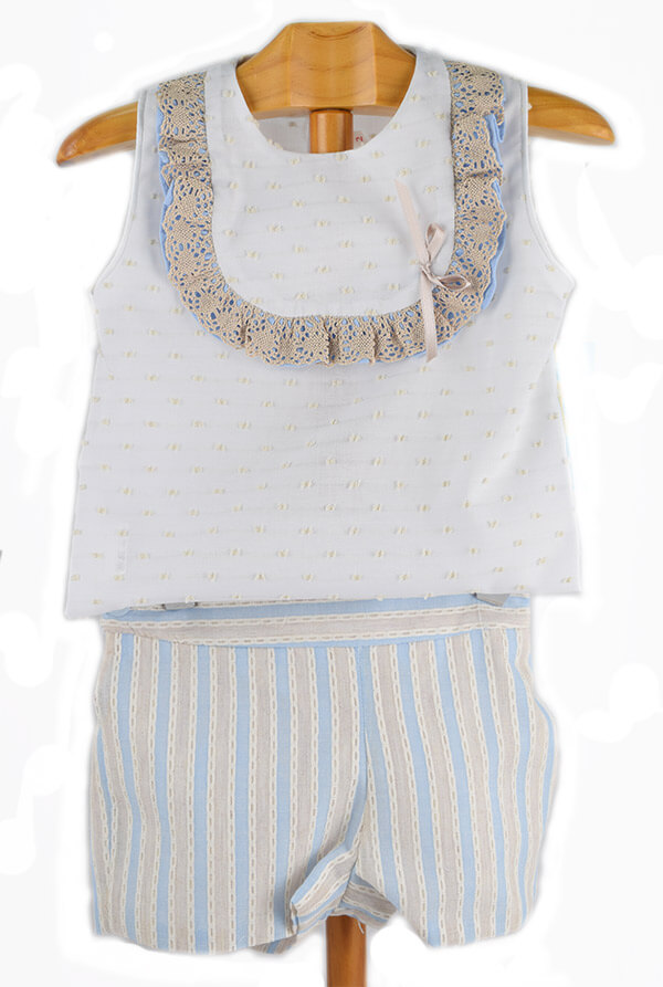 Short de vestir con plumeti, OUTLET VERANO, en Dedos Moda Infantil, boutique infantil online. Tienda bebés online, marcas de moda infantil made in Spain