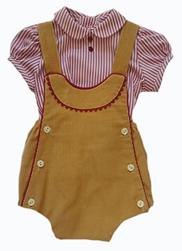 Ranita con camisa granate  Babyferr, en Dedos Moda Infantil, boutique infantil online. Tienda bebés online, marcas de moda infantil made in Spain