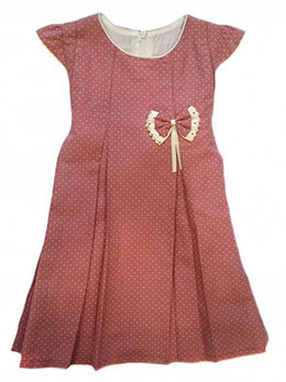 Vestido infantil en rosa palo de babyferr, en Dedos Moda Infantil, boutique infantil online. Tienda bebés online, marcas de moda infantil made in Spain