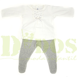 Conjunto 17344 gris Calamaro, en Dedos Moda Infantil, boutique infantil online. Tienda bebés online, marcas de moda infantil made in Spain