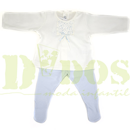Conjunto 17344 Celeste Calamaro, en Dedos Moda Infantil, boutique infantil online. Tienda bebés online, marcas de moda infantil made in Spain
