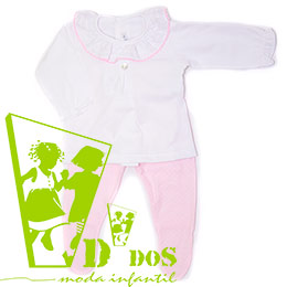 Cojunto calamaro 17306 Rosa, en Dedos Moda Infantil, boutique infantil online. Tienda bebés online, marcas de moda infantil made in Spain