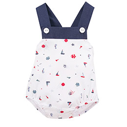 Peto beb 32256 Calamaro, en Dedos Moda Infantil, boutique infantil online. Tienda bebés online, marcas de moda infantil made in Spain
