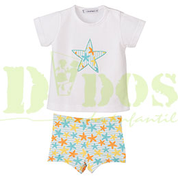 Conjunto bao estrellas de mar, en Dedos Moda Infantil, boutique infantil online. Tienda bebés online, marcas de moda infantil made in Spain