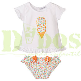 Conjunto bao beb nia helado, en Dedos Moda Infantil, boutique infantil online. Tienda bebés online, marcas de moda infantil made in Spain