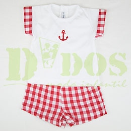 Conjunto marinero beb 17495, en Dedos Moda Infantil, boutique infantil online. Tienda bebés online, marcas de moda infantil made in Spain