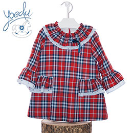Vestido infantil 5129 Yoedu, en Dedos Moda Infantil, boutique infantil online. Tienda bebés online, marcas de moda infantil made in Spain