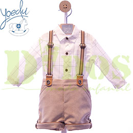 Conjunto beb 1850 Yoedu, en Dedos Moda Infantil, boutique infantil online. Tienda bebés online, marcas de moda infantil made in Spain