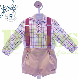 Conjunto nio 1851 tirantes, en Dedos Moda Infantil, boutique infantil online. Tienda bebés online, marcas de moda infantil made in Spain