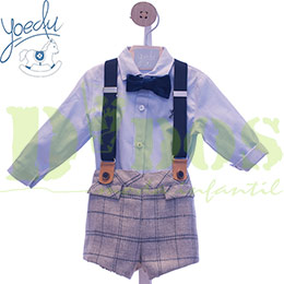 Conjunto tirantes 1865 Yoedu, en Dedos Moda Infantil, boutique infantil online. Tienda bebés online, marcas de moda infantil made in Spain