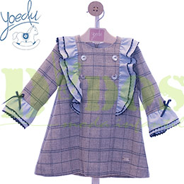 Vestido infantil 5173 Yoedu, en Dedos Moda Infantil, boutique infantil online. Tienda bebés online, marcas de moda infantil made in Spain