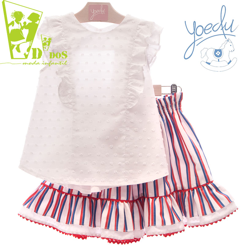 Conjunto 1250 Comprar conjuntos de falda de niña primavera verano 2018. Dedos moda infantil