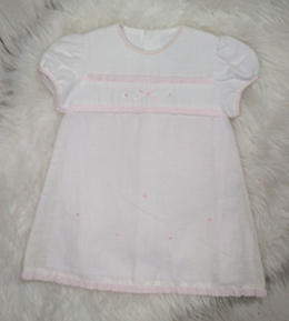vestido bebe lino Yoedu 342, en Dedos Moda Infantil, boutique infantil online. Tienda bebés online, marcas de moda infantil made in Spain