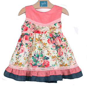Vestido nia infantil 518 Yoedu, en Dedos Moda Infantil, boutique infantil online. Tienda bebés online, marcas de moda infantil made in Spain