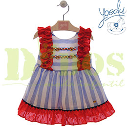 Vestido 53520 Yoedu, en Dedos Moda Infantil, boutique infantil online. Tienda bebés online, marcas de moda infantil made in Spain