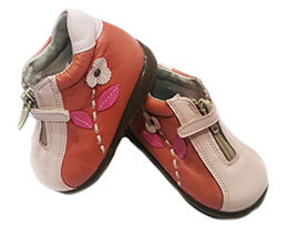 Bota de piel quart-rosa ni�a con cremallera de bambi, en Dedos Moda Infantil, boutique infantil online. Tienda bebés online, marcas de moda infantil made in Spain